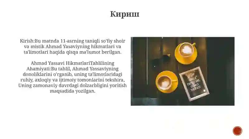 Ahmad Yassaviy Hikmatlari Tahlili 3