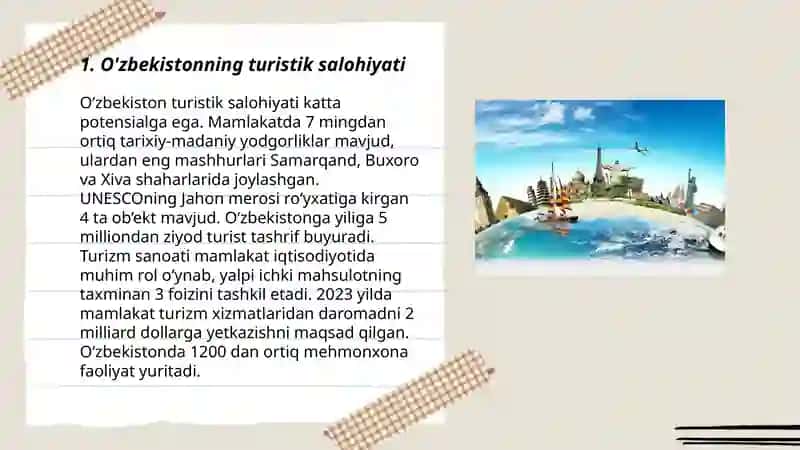 O'zbekistonning turistik salohiyati 3