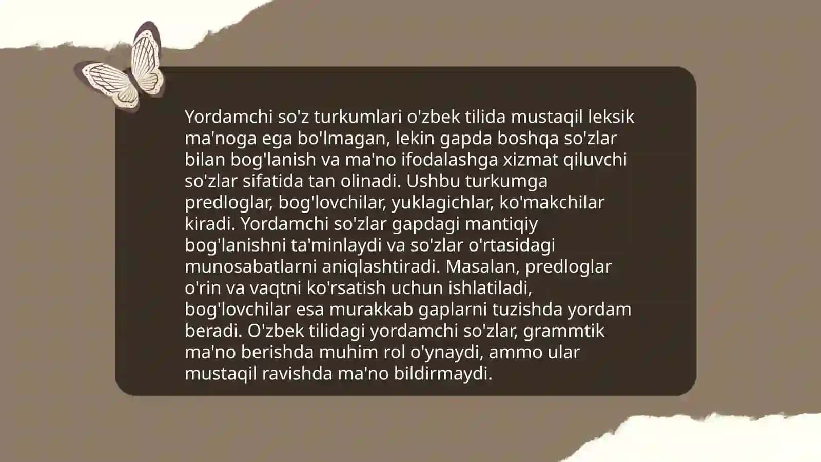 Yordamchi soʻz turkumining uslubiyati 3