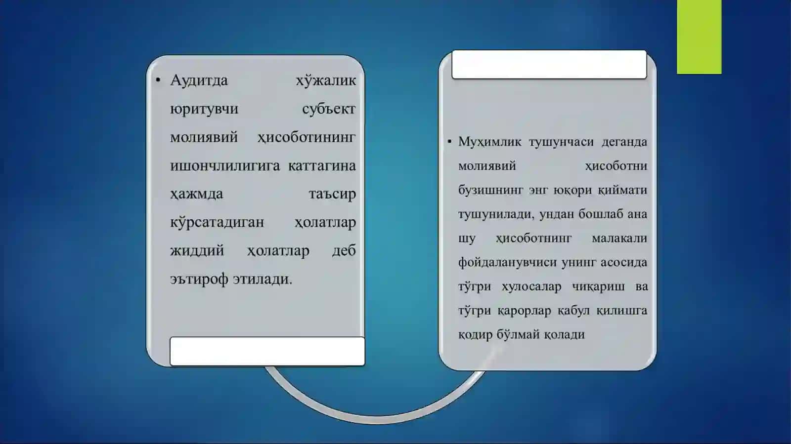 "АУДИТОРЛИК ТЕКШИРУВИДА МУҲИМЛИК ВА РИСК" 3