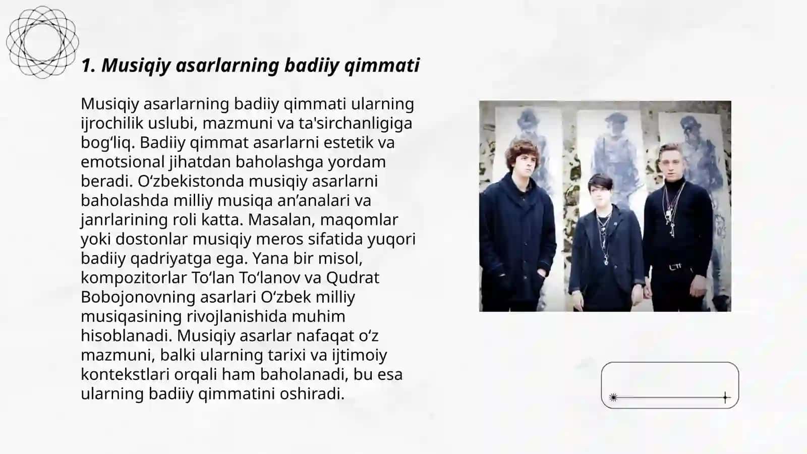 Musiqaviy badiiy dinning darajasi 3
