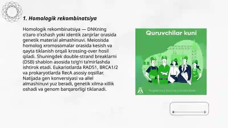 Rekonbinatsiya turlari 3
