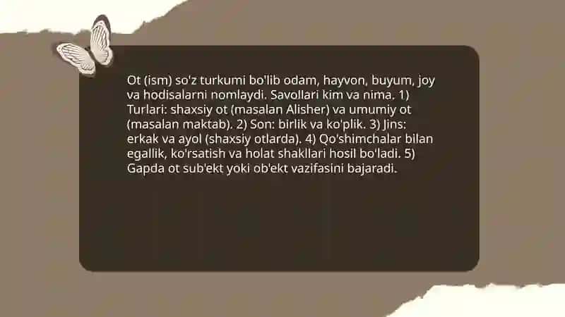 Boshlangʻich sinflarda oʻrganiladigan soʻz turkumlari 3