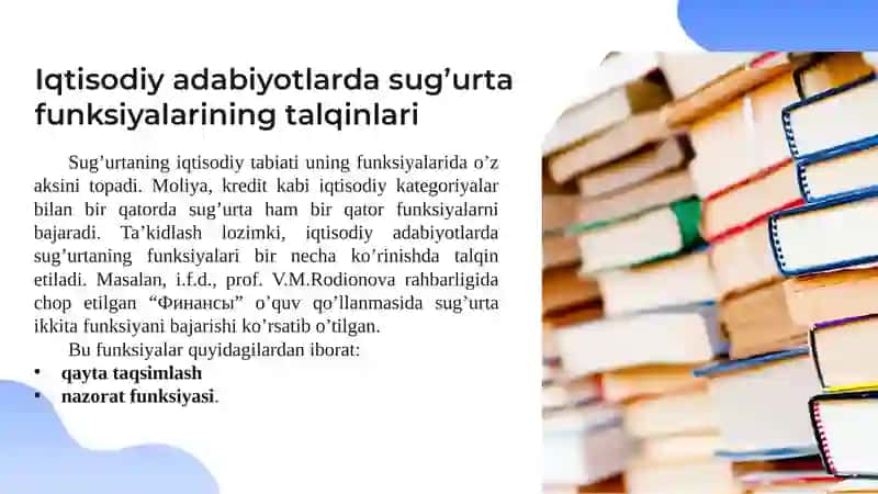 Sug’urtaning funksiyalari 3