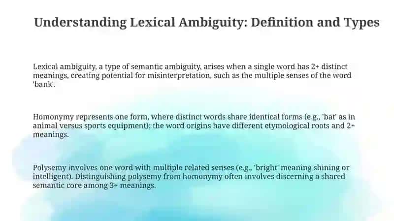 Lexical Ambiguity in English 3