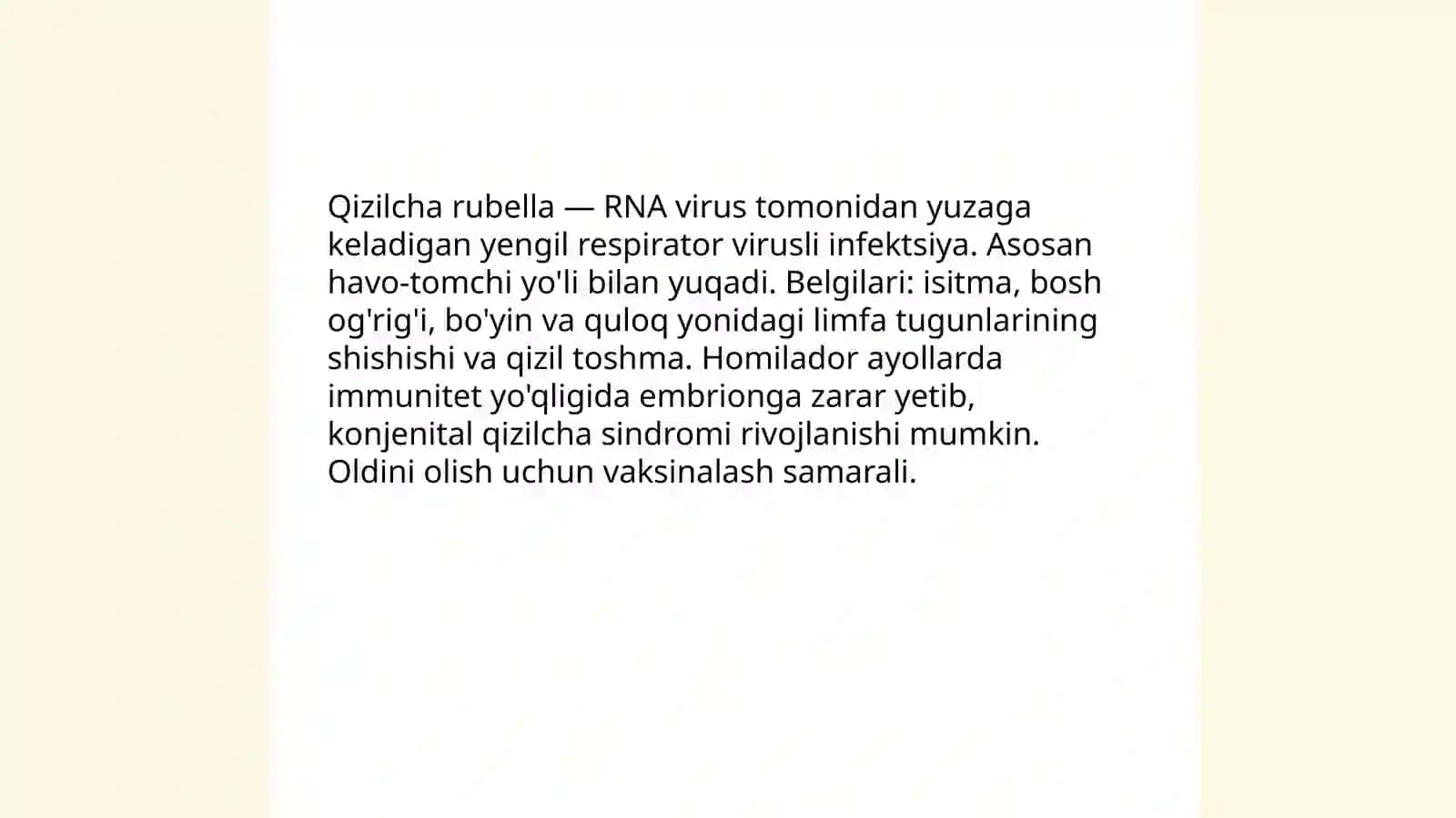 Qizilcha sabablari belgilari va davosi 3