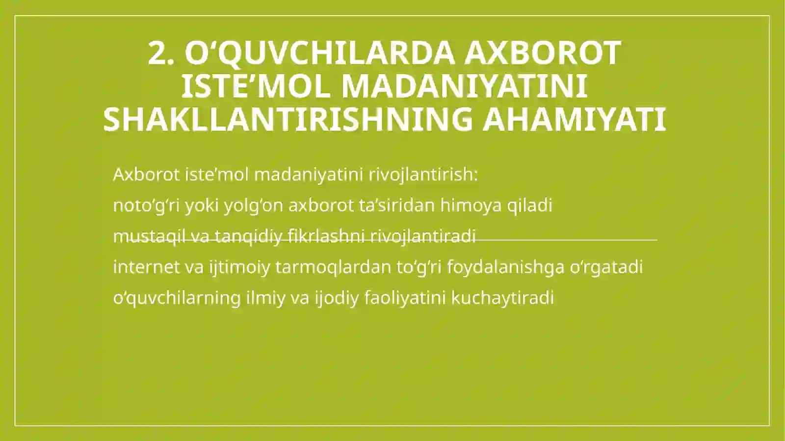O’quvchilarda axborot iste’mol madaniyati nishalantirish 3