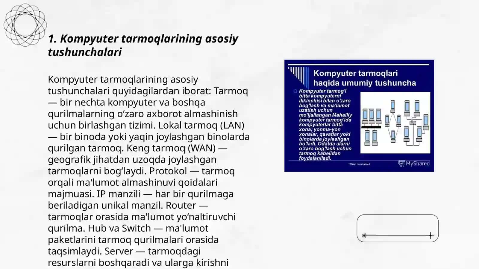 Kompyuter tarmoqlarining tuzilishi va qoʻllanishi 3