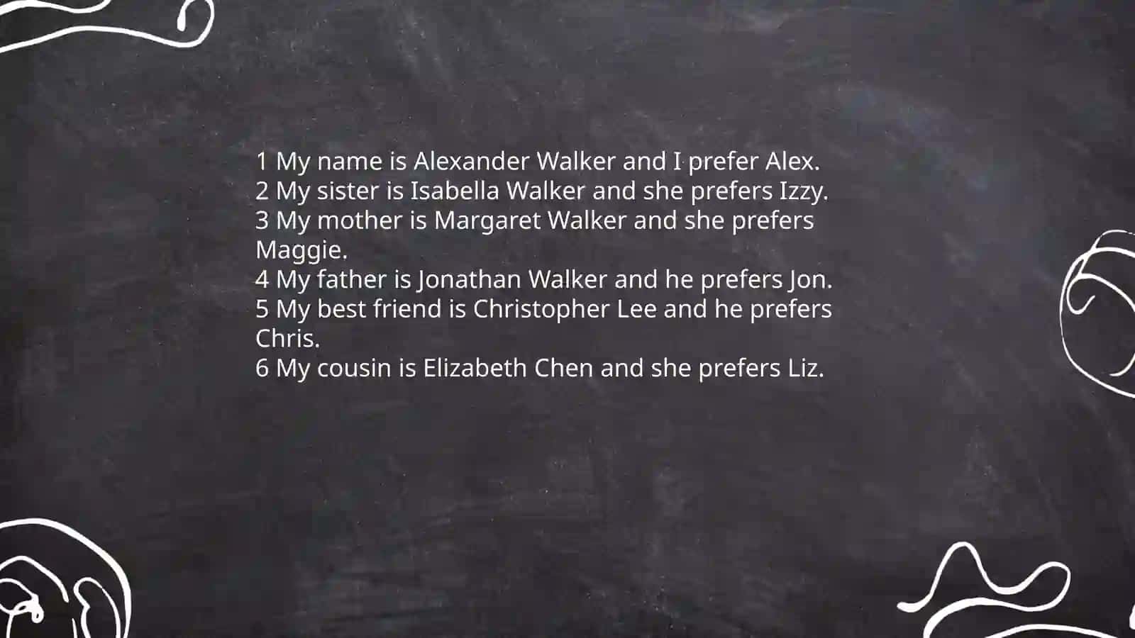 Introducing about yourself and your famliy and friends 3