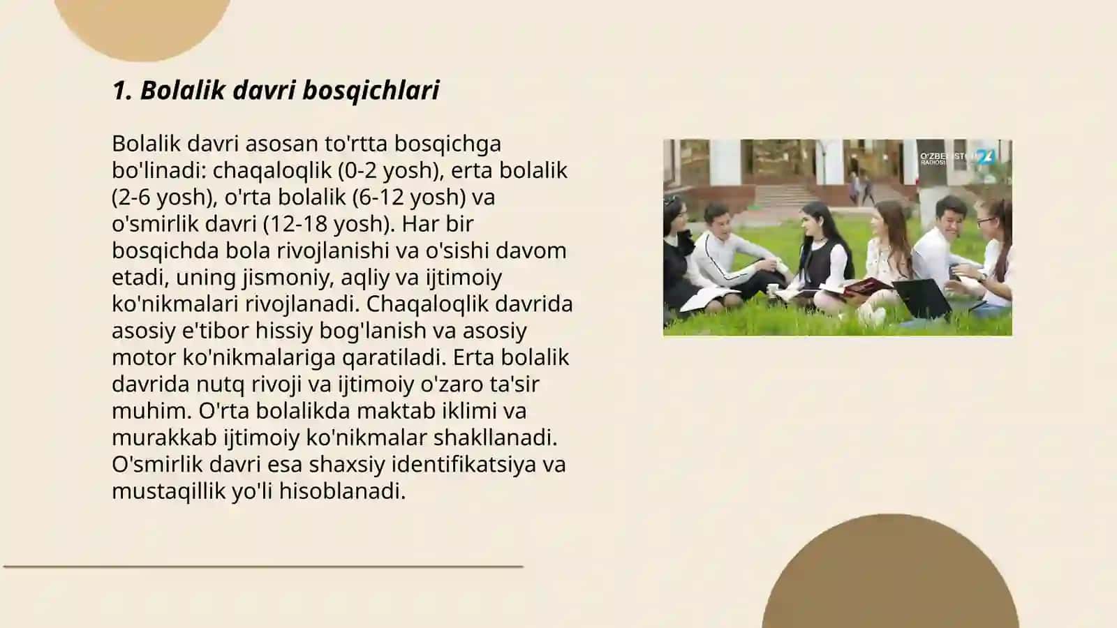 Bolalik davri bosqichlari 3
