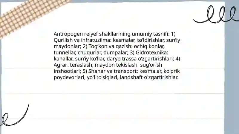 Antropogen relyef shakllari 3