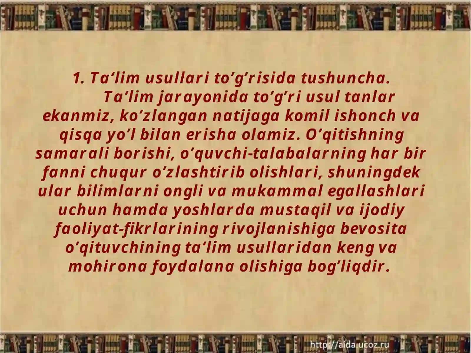 Ta‘lim usullari 3