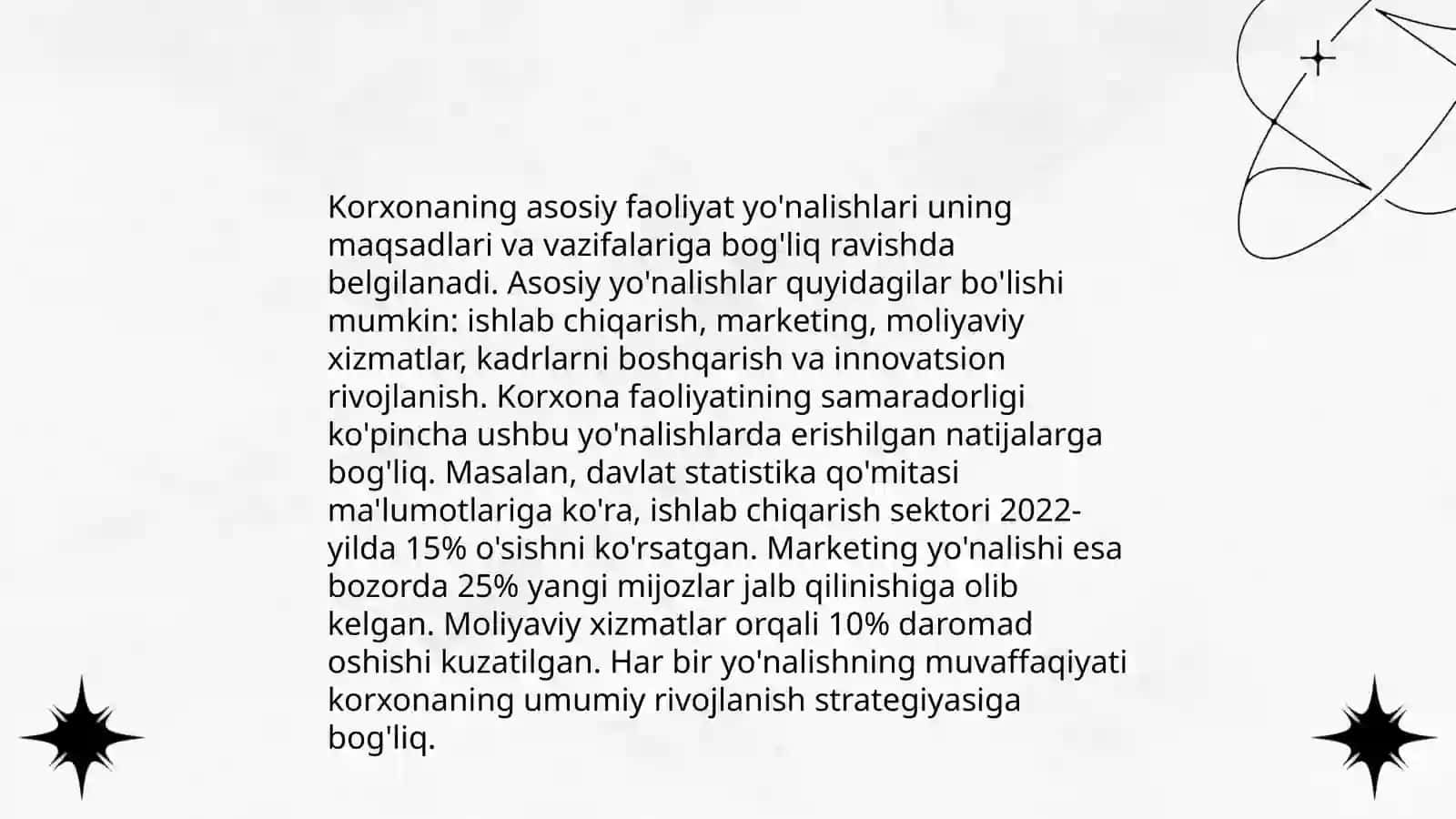 Korxonaning iqtisodiy tavsifi 3