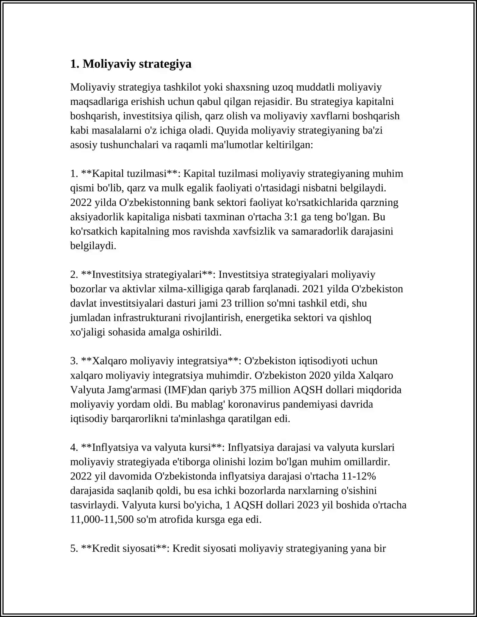 Moliyaviy strategiya 3