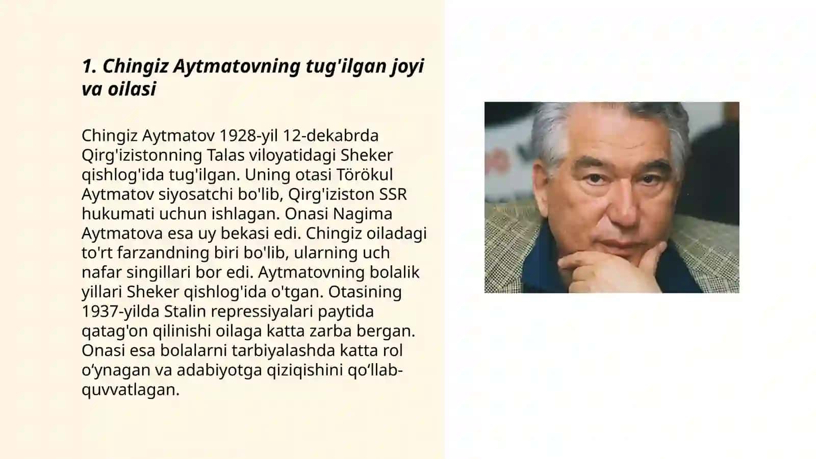 Chingiz Aytmatov hayoti va ijodi 3