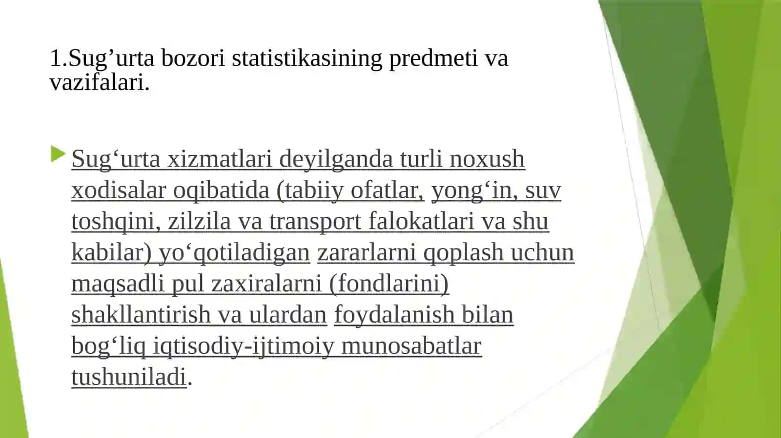 Sug’urta bozorini statistiko’rganish 3