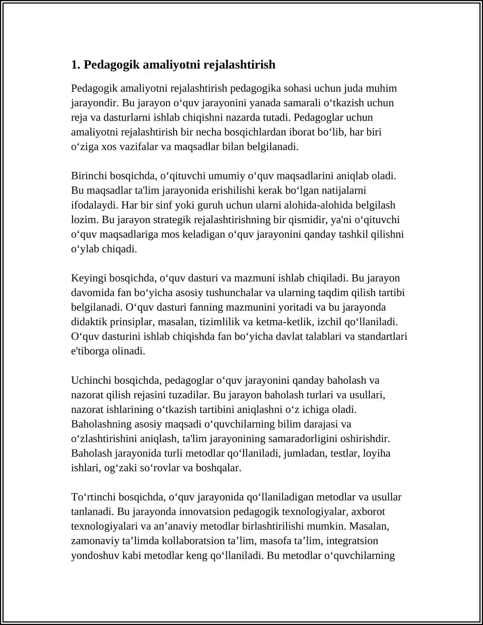 OʻQUV VA PEDAGOGIK AMALIYOTINI TASHKIL ETISH SHAKLLARI 3