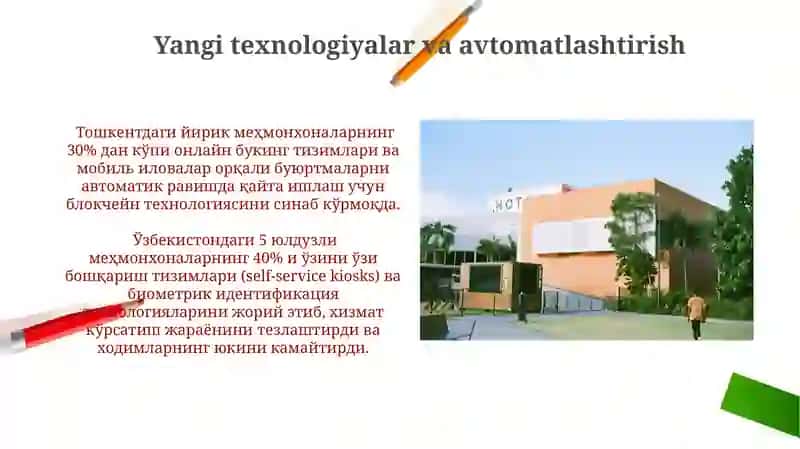 Mehmonxona industriyasining rivojlanishi 3