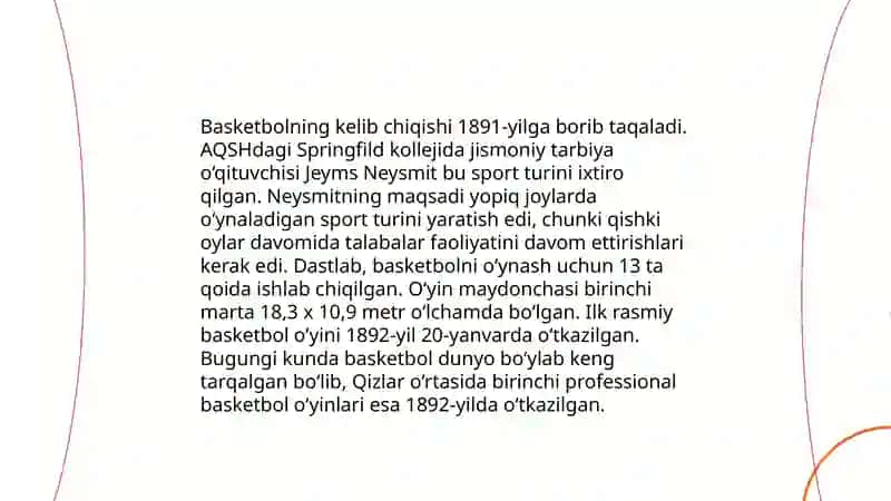 Basketbolni tarixi va rivojlanish bosqichlari 3
