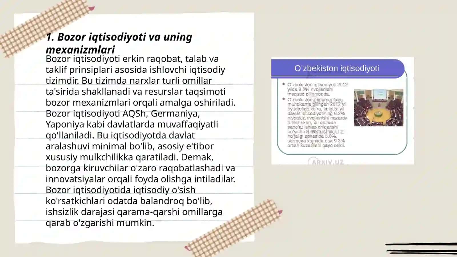 Bozor iqtisodiyoti va uning mexanizmlari 3