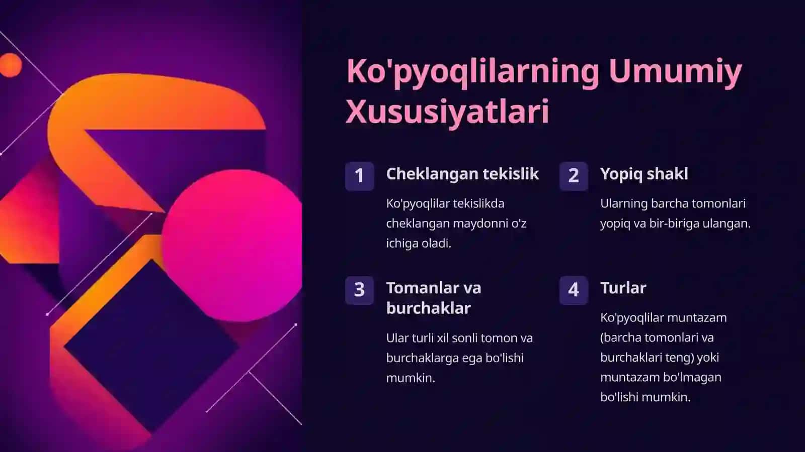 Ko'pyoqlilar va Aylanma Jismlar 3