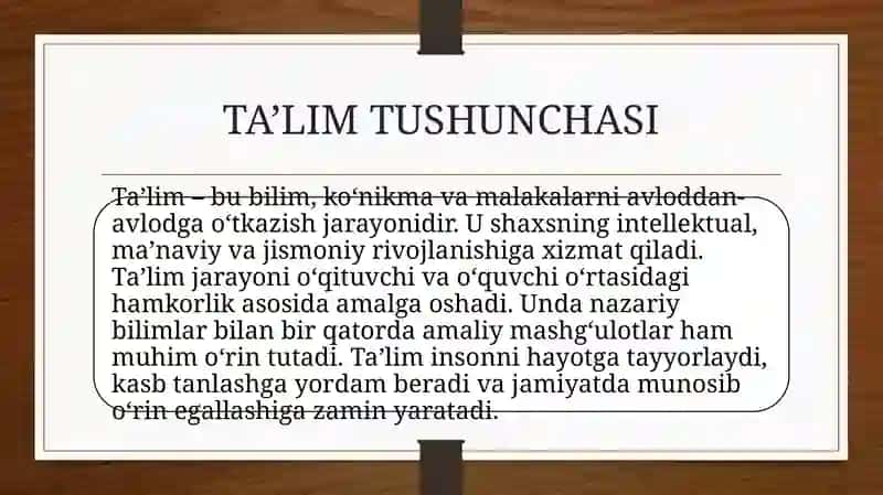 TA’LIM TUSHUNCHASI 3