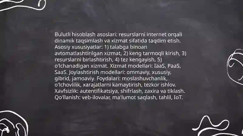 Bulutli texnologiyalar va ularning turlari 3