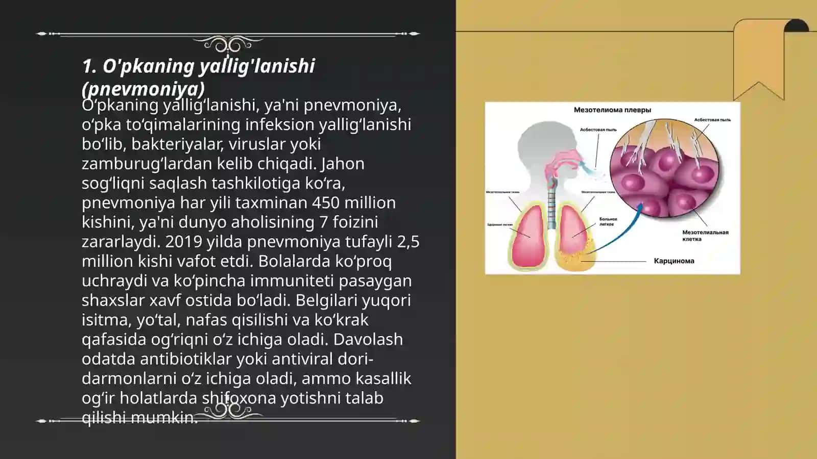 Oʻpkaning noparazitar kasalliklari 3