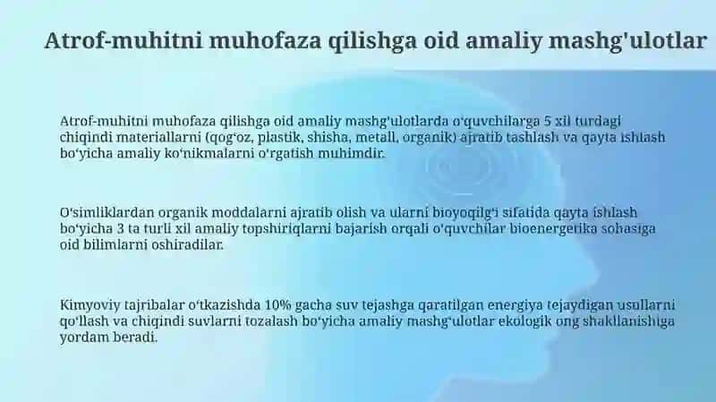 Kimyo o‘qitish jarayonida o‘quvchilarni ekologik tarbiyalash 3