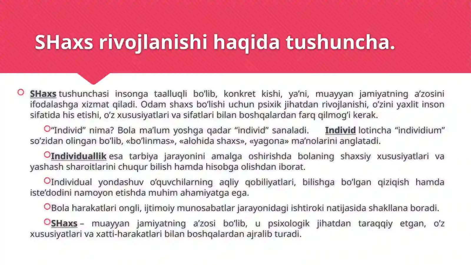 Shaxsiy ijtimoiy tarbiyasining o'ziga xosliklari 3