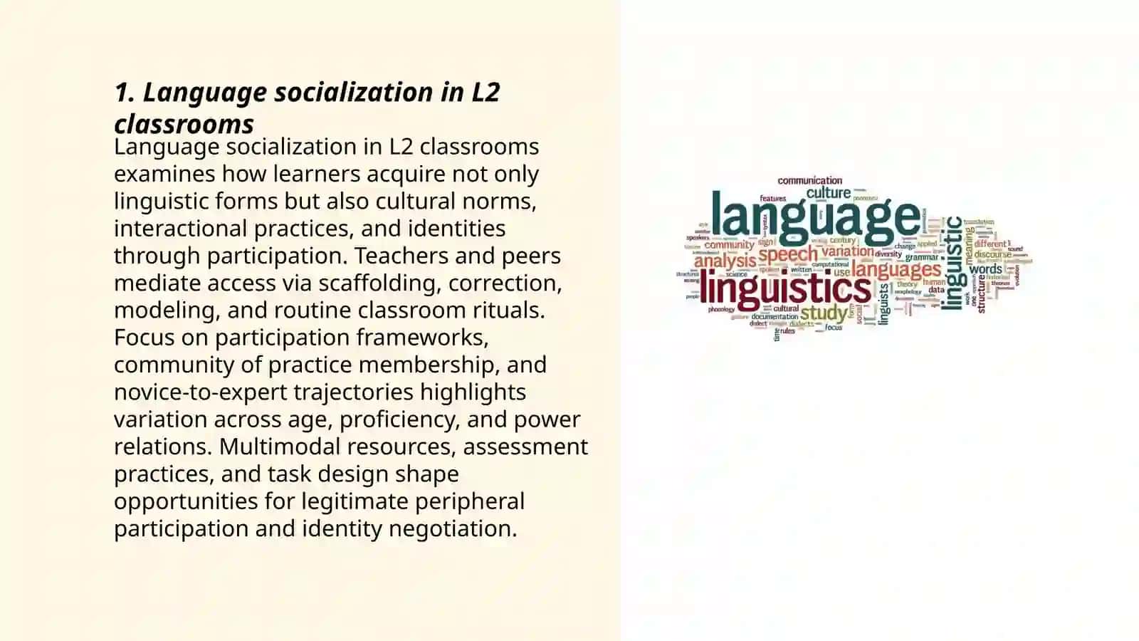 Social linguistics and cultural context in language learning 3