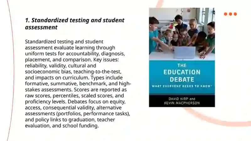 Standardized testing and student assessment 3