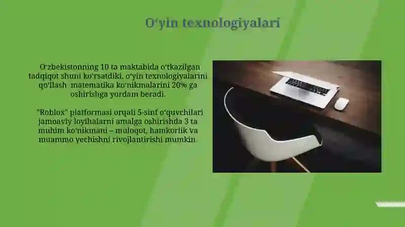 Oʻyin texnologiyalari 3