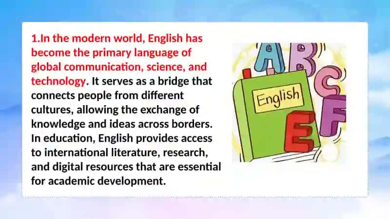Importance of teaching English language in primary schools 3