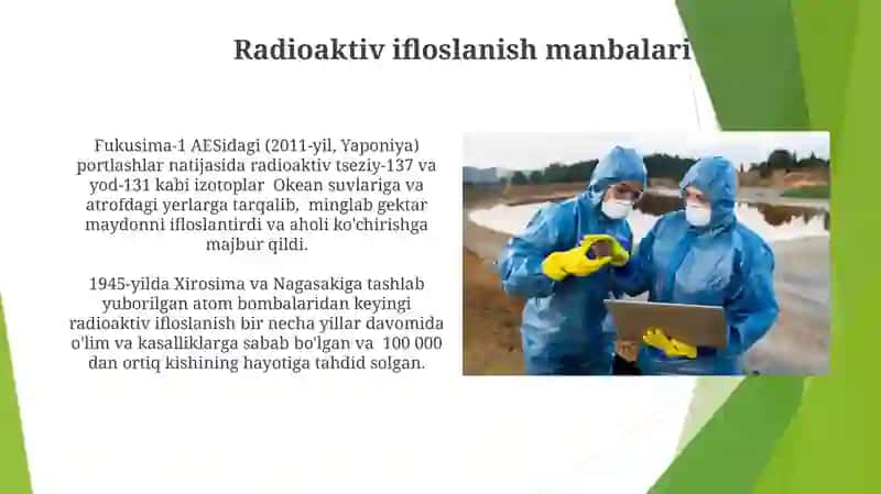 Radioaktiv ifloslanish manbalari 3