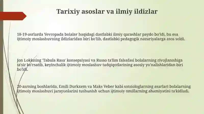 Ijtimoiy moslashuv bilan aloqasi 3