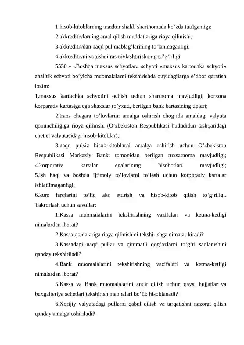 Bankdagi maxsus schyotlar 3
