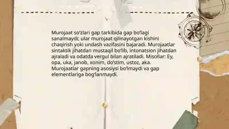 Gap boʻlaklari sanalmaydigan birliklari 3