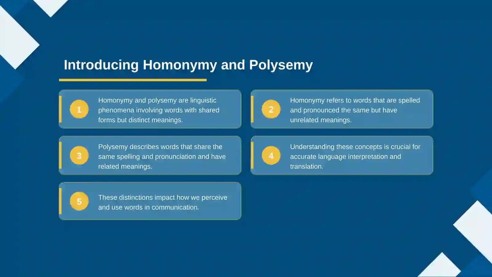 Homonymy and Polysemy 3