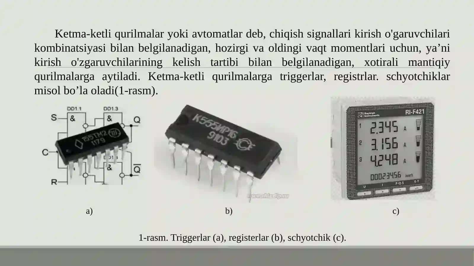 Ketma-ketlikdagi raqamli qurilmalar 3