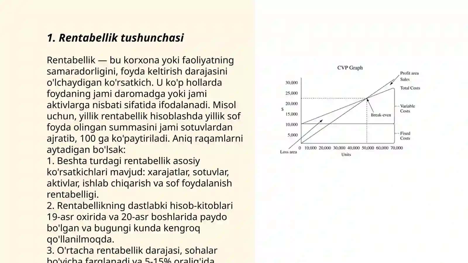 Rentabellik tahlili 3