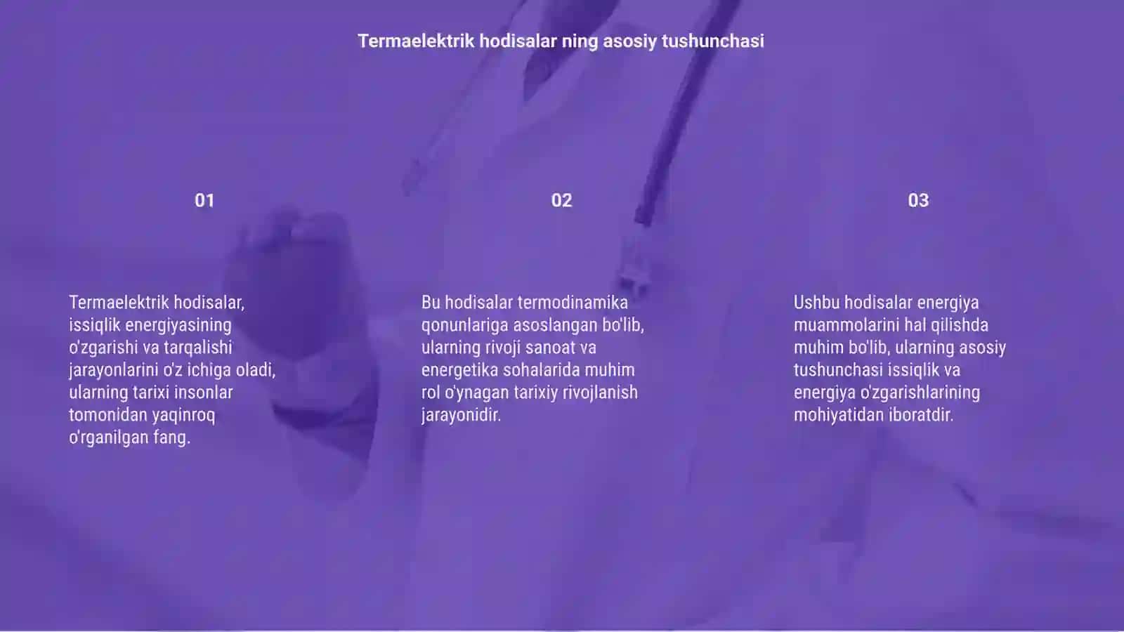 Termaelektrik hodisalar mohiyati va tarixi 3