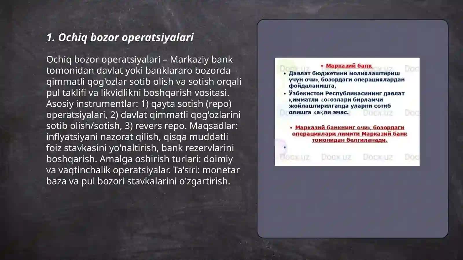 Ochiq bozor operatsiyalari 3