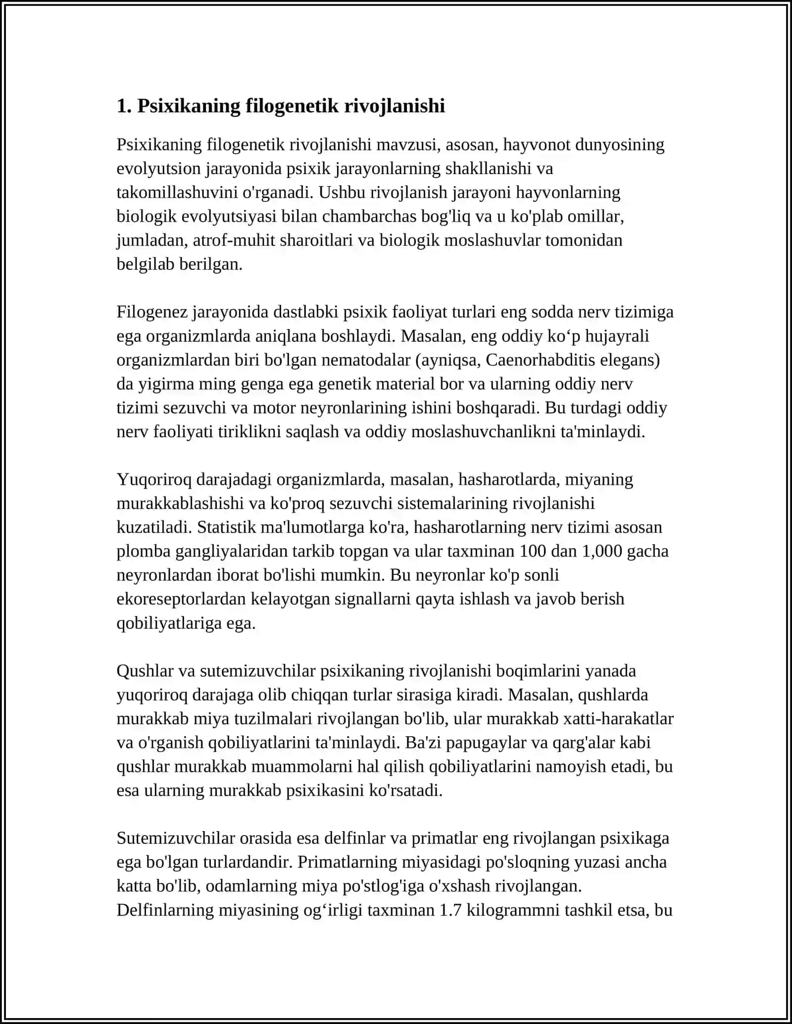 PSIXIKANING FILOGENETIK TARAQQIYOTI 3