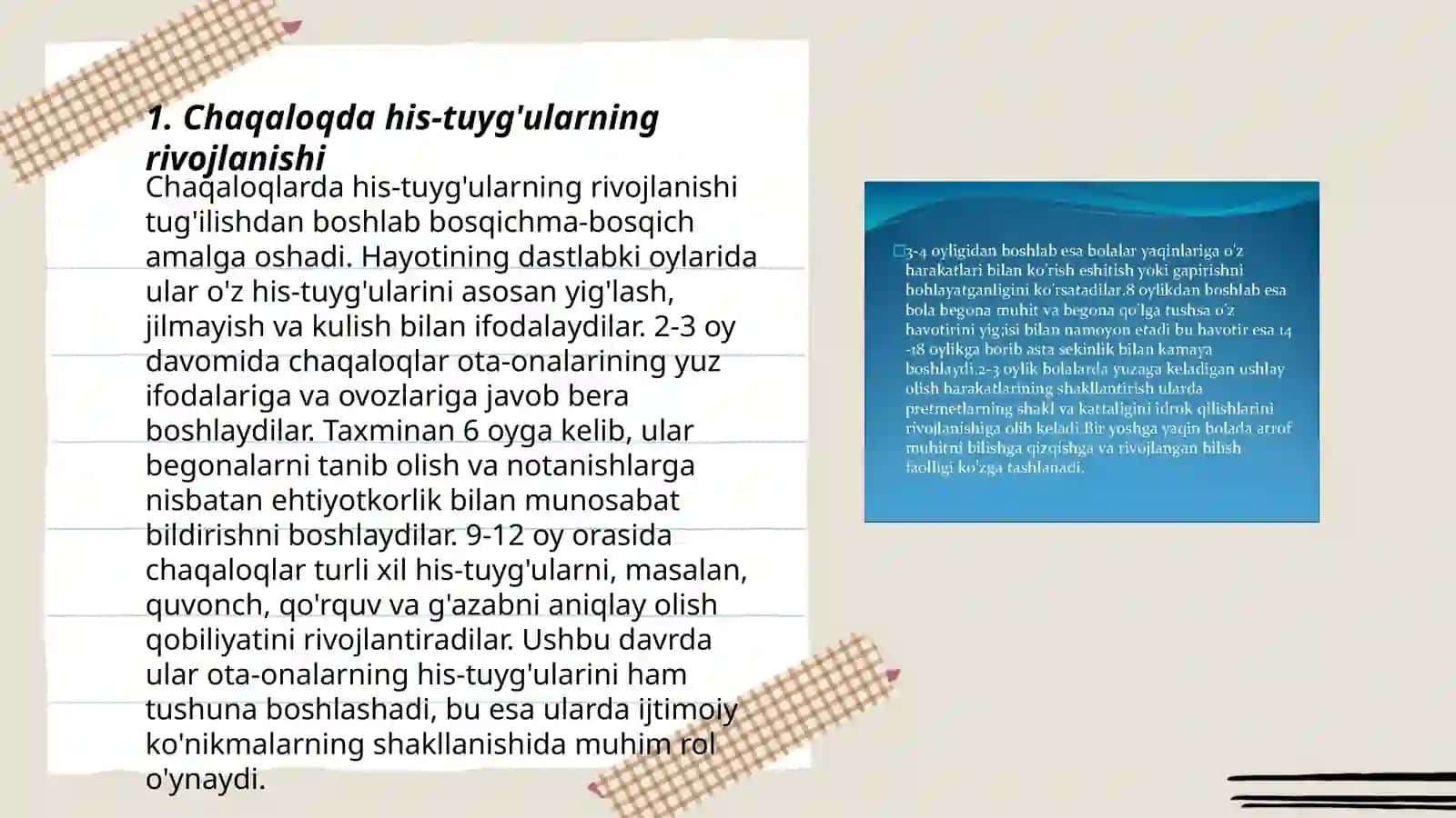 Chaqaloqda his-tuyg'ularning rivojlanishi 3