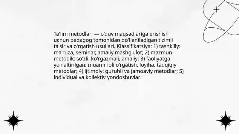 Ta'lim metodlari va vositalari 3
