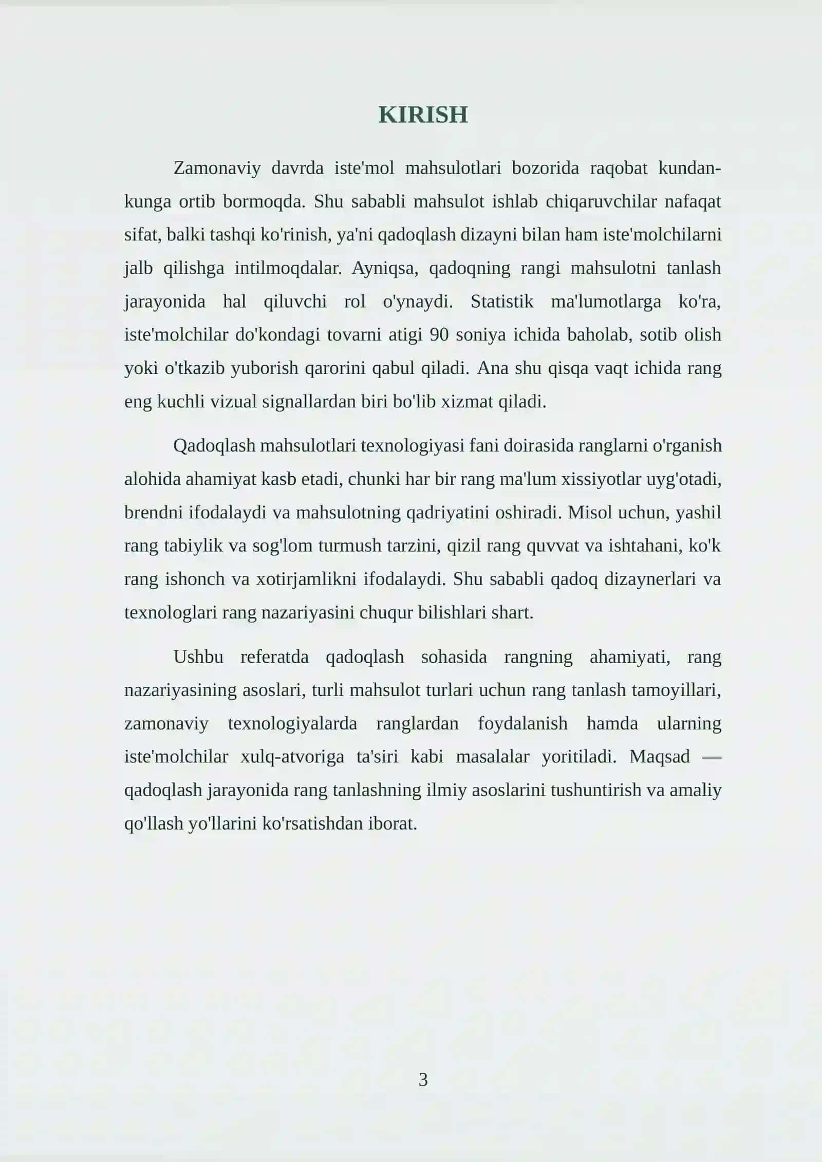 QADOQLARDA RANG AXAMIYATI 3