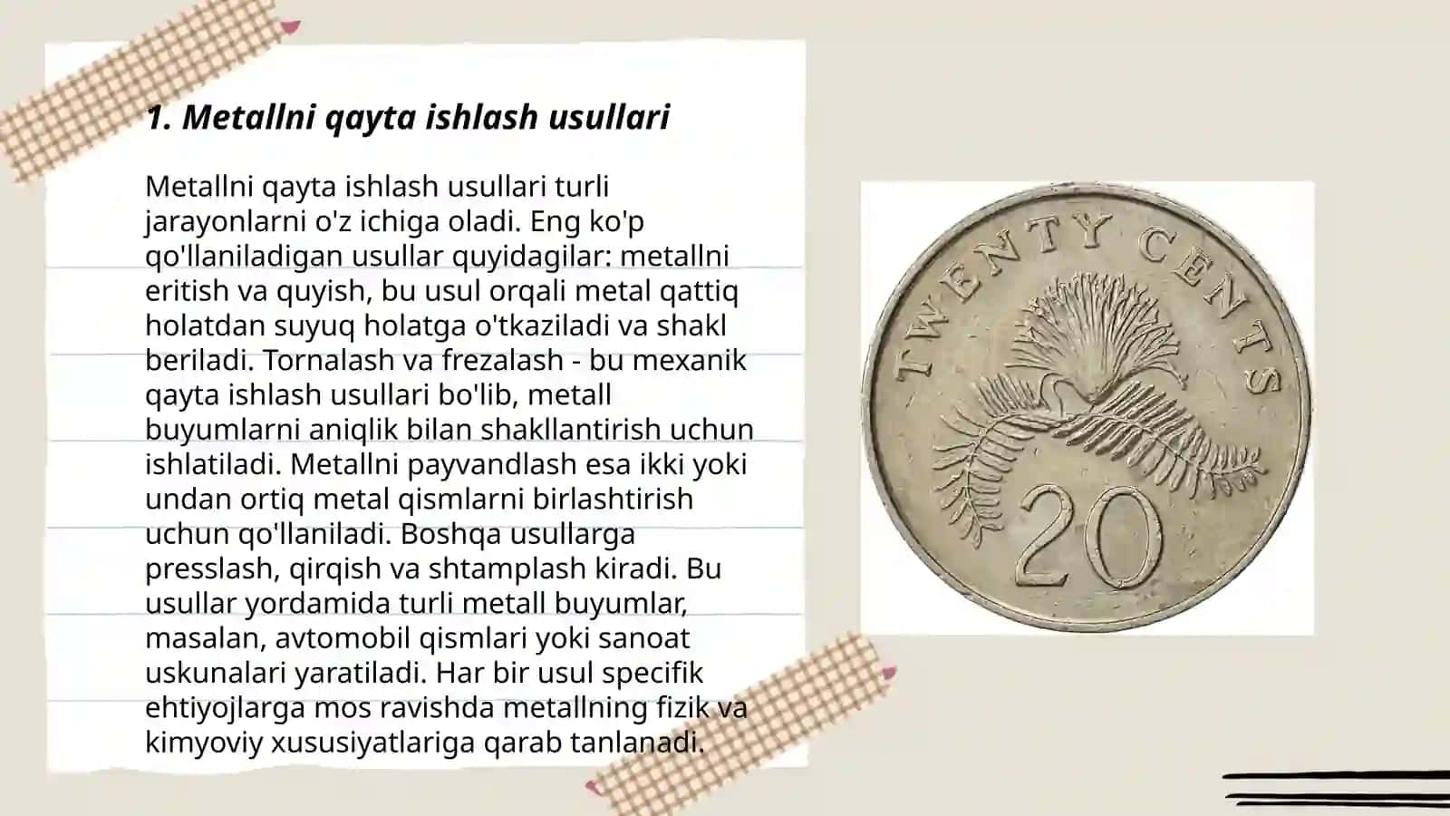 Metallni qayta ishlash usullari 3
