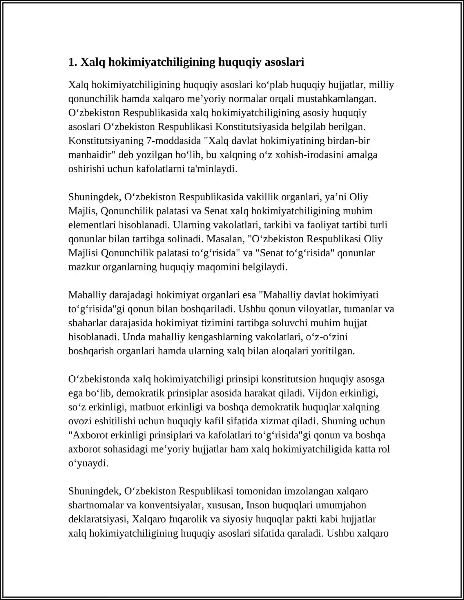 XALQ HOKIMIYATCHILIGINING KONSTITUTSIYAVIY ASOSLARI 3