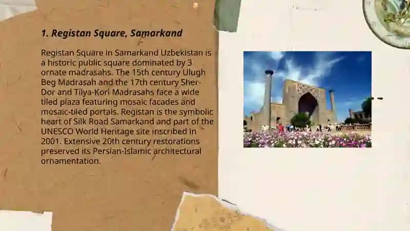 The sightseeing of Uzbekistan 3